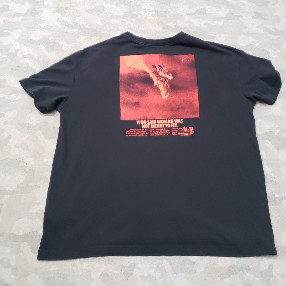 Nike Fly Dri-Fit Shirt Mens Large Black Short Sleeve Embroidered Logo